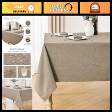 Waterproof Stain Resistant Rectangle Tablecloth - 60x104 Inch Farmhouse Decor