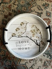 Bird Themed Tray With Handles