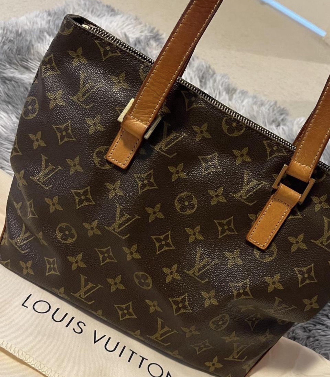 Louis Vuitton Cabas Piano Tote Brown Monogram Canvas