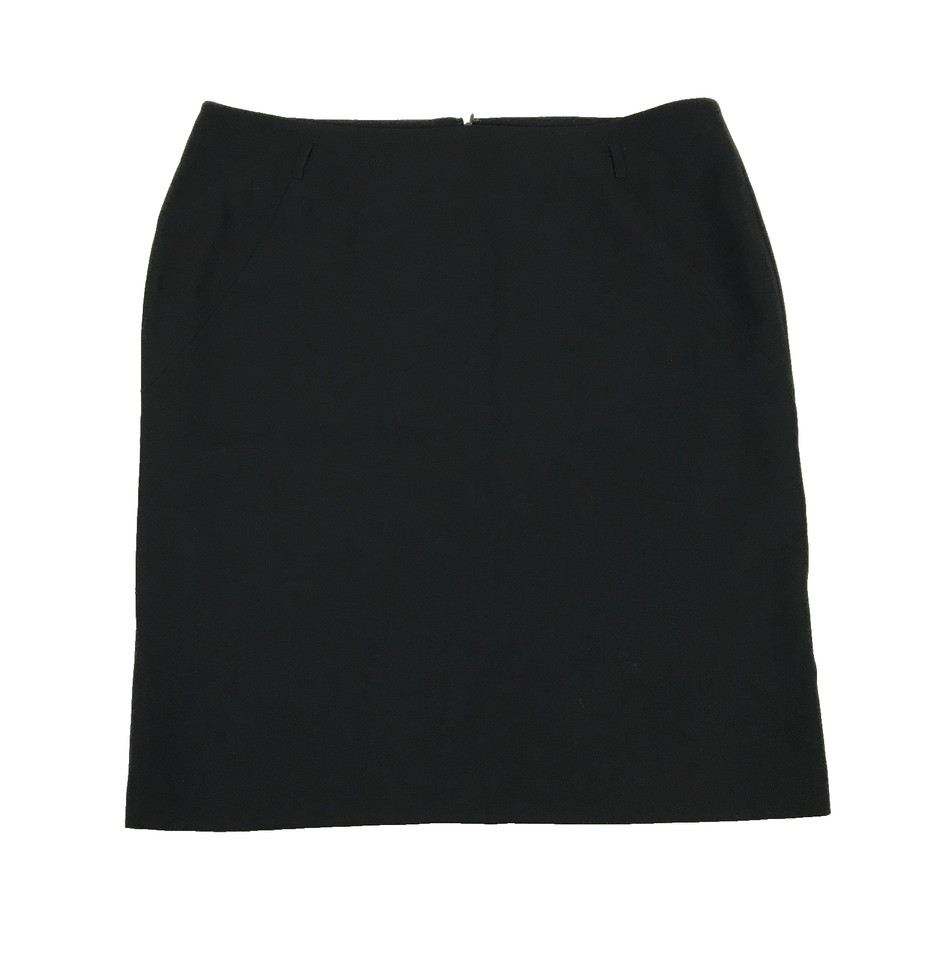 Jane Lamerton Skirt Black Size 16 Pencil Lined Belt Loops Corporate Office