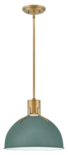 Hinkley Lighting 3487 Argo 1 Light 14"W LED Pendant - Green - Picture 3 of 12