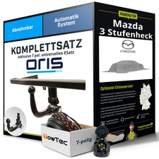 Für MAZDA 3 Stufenheck Typ BK Anhängerkupplung abnehmbar +eSatz 7pol uni 03- NEU