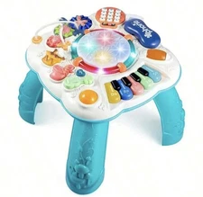 Children Interactive Music Activity Table- Adjustable And Detachable Legs