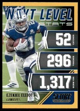 2021 Score Next Level Stats Gold Ezekiel Elliott Dallas Cowboys #18