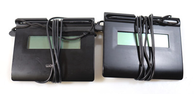 Lot of 2x Wacom STU-300 Signature Tablet Pad w/ Accessory cables