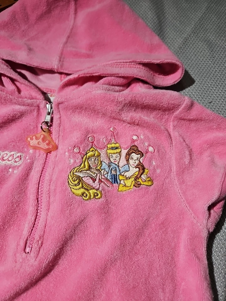 Vestido Disney Jóvenes Niñas Talla 6 Pequeño Rosa Princesa Traje de Baño Encubrimiento Bordado Foto 4 de 4