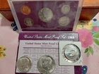 Silver JFK 40%. United States Mint Proff Set, Big Ike Dollar,  JFK Coin & More