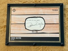 John Wayne 2021 Topps Bowman Transcendent 1/1 Oversized Cut Signature Auto