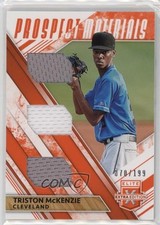 2019 Elite Extra Edition Triple Prospect Materials Orange Triston McKenzie fm0