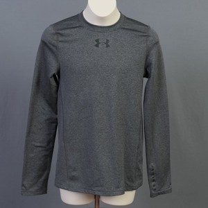 Boys Youth UNDER ARMOUR Cold Gear L/S Fitted Compression Shirt ~ Gray ~ Large