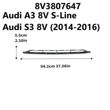 Audi A3 S3 8V 2013-2016 Front Bumber Lower Central Grill Trim 8V3807647 OEM Audi