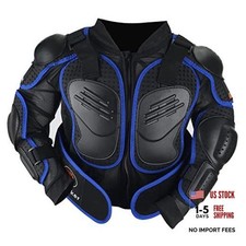 Kids Chest Protector Motocross Dirt Bike Gear Motorcycle Full Body Large Blue