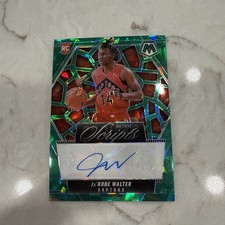 2024-25 Panini Mosaic Green Prizm Rookie Scripts Ja'Kobe Walter Auto RC + Bonus