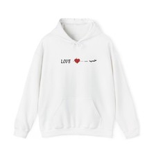 Love in Arabic and English Sudadera con Capucha Unisex Blanca, Sudadera a Juego para Parejas,