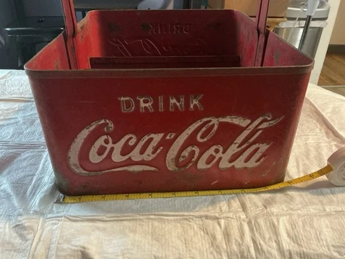 Coca Cola Stadium Vendor Metal Bottle Carrier Rare Vintage Original 5 Slot