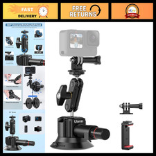 Heavy-Duty 3" Suction Cup Mount for Camera/Phone, Pump-Activated Vacuum Holder,