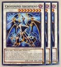 Yugioh! 3x Crossmind Archfiend DUAD-EN039 Common 1st Ed NM