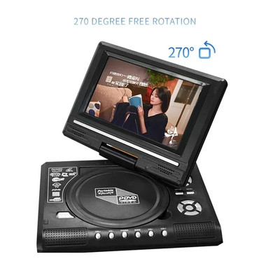 7.8 Inch Mini DVD CD EVD Disc Player Desktop Digital Smart TV Players Remote Con