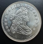 1 Troy Oz .999 Fine Silver Bullion Round Flowing Hair Draped Bust Liberty Design