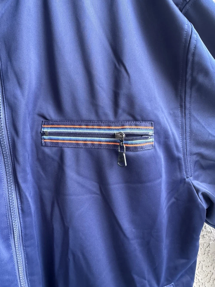 Chaqueta cortavientos reversible vintage ENYCE para hombre azul a cuadros talla 3XL Foto 3 de 4