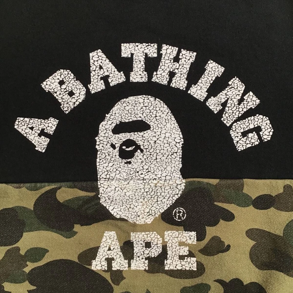 A・BATHING APE】BA LOGO CAMO SWEAT SHIRTドメブラ - スウェット