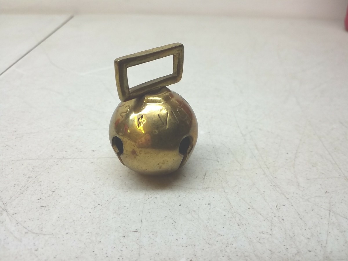 Victoria No 22 Brass Bell Vtg Sleigh Bell Horse Harness Polar