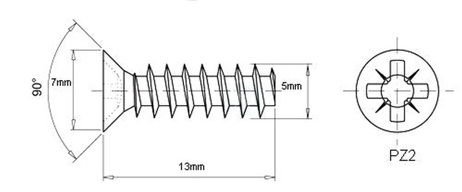 EURO SCREWS FOR KITCHEN DOORS, DRAW RUNNERS FLAT SCREW 4 5 6