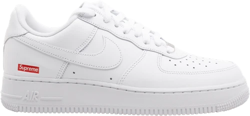 Taille 8 Nike Air Force 1 x logo boîte basse suprême Blanc
