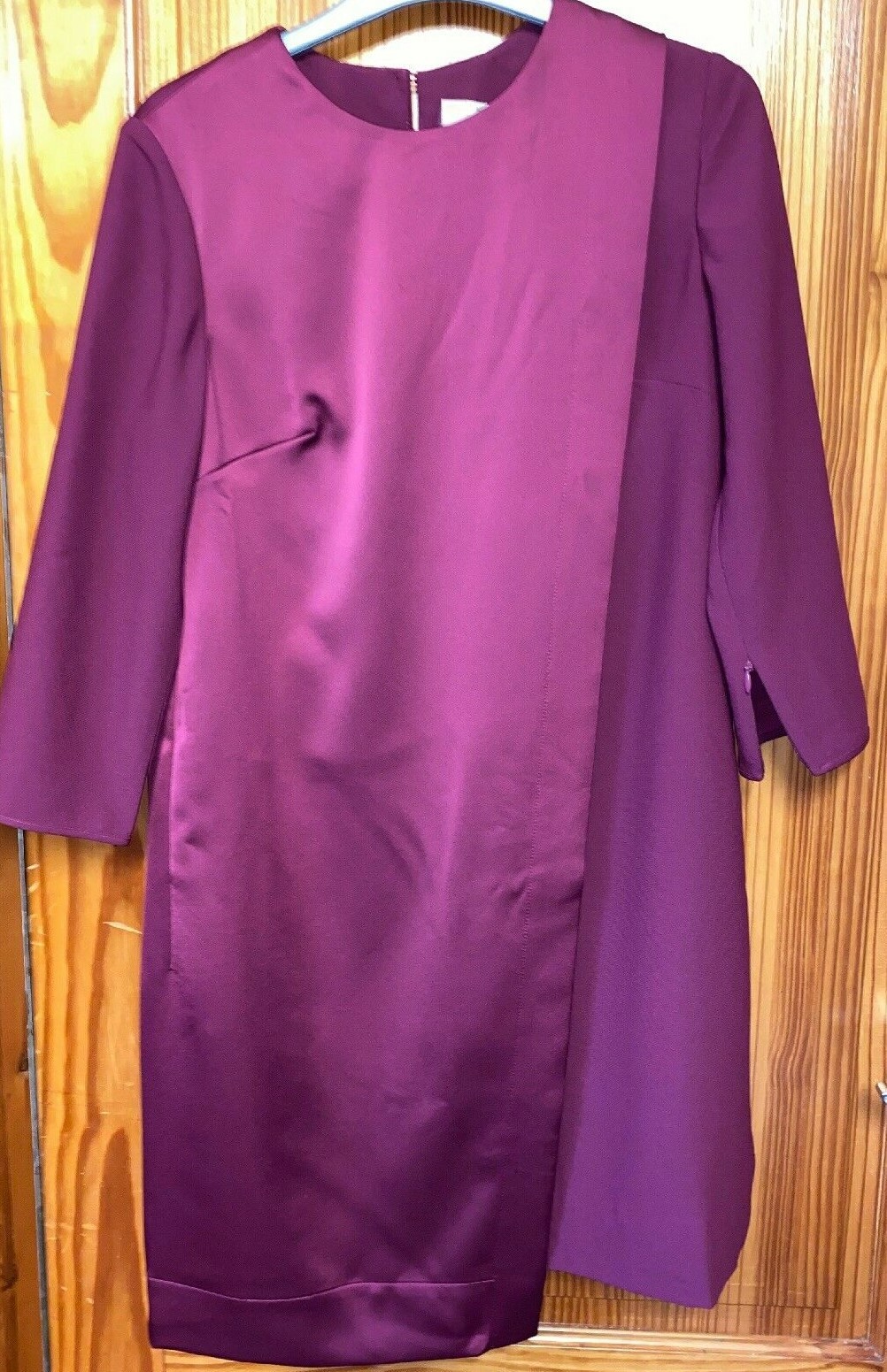 Ted Baker Shift Dress Front Flap  Size 10 USA 2 NEW Tags Grape Wine RRP £179