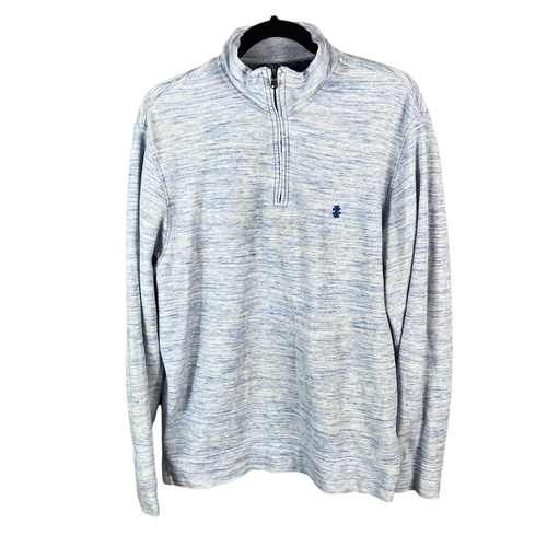 Izod Saltwater Sweater Mens M Blue 1/4 