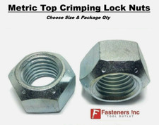 Metric All Metal Top Crimping Cone Hex Lock Locking Nut Zinc Class 10 DIN 980-V