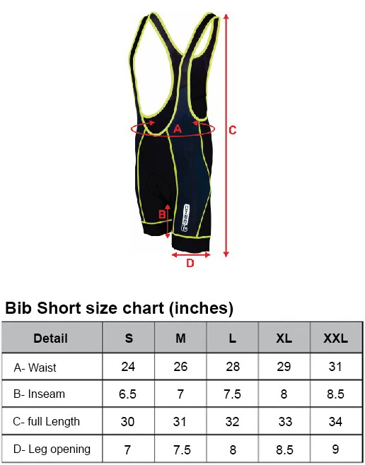 DEKO Mens Cycling Bib Shorts Breathable Padded Bicycle Tight Racing Fit Pants - Image 3 of 4