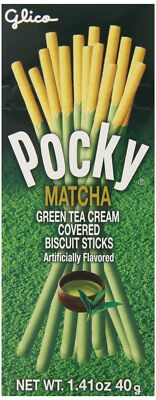 Pocky Matcha Green Tea Cream Covered Biscuit Sticks, 1.41 Ounce (Pack of 10)