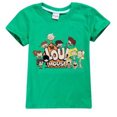 Men's Nckelodeon The Loud House Cast N A Row Logo Long Sleeve Graphc