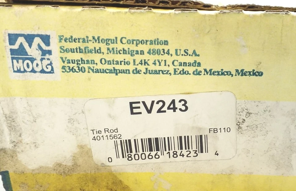 Extremo de varilla de dirección EV243 Moog envío gratuito devoluciones gratuitas Foto 2 de 4