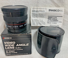 VTG Ambico Video Wide Angle Lens V-0318 Used w/Original Box, Manual and Case.