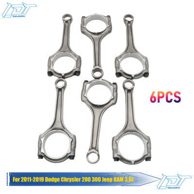 6Pcs STD Connecting Rods Fits 2011-19 Chrysler 300&Dodge Charger&Challenger 3.6L