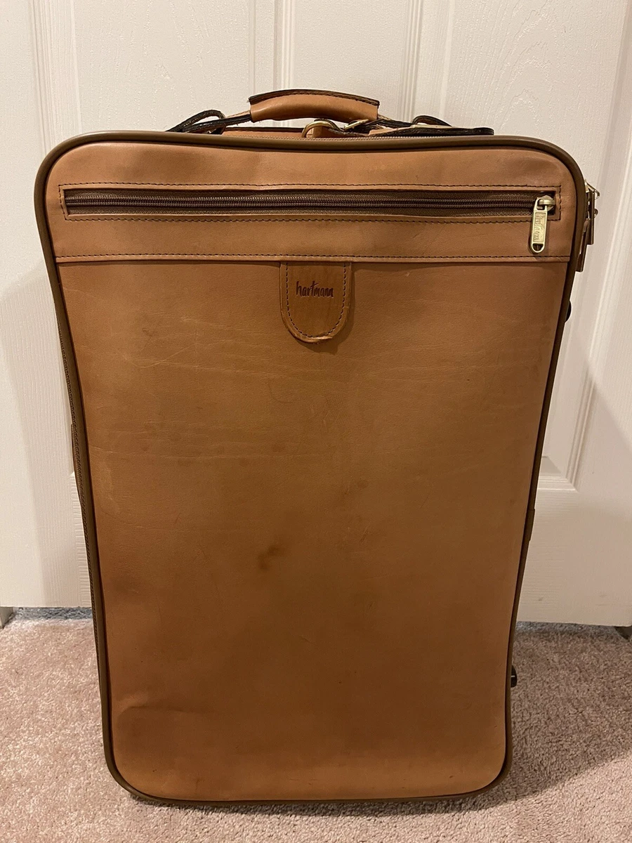 Hartmann Belting Leather Vintage Rare Carry On Luggage On Wheels Made In  USA NOS