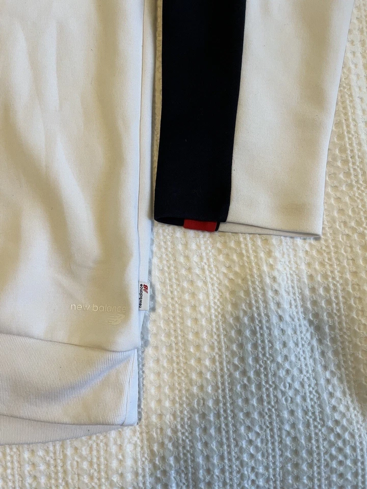 Sudadera Pullover New Balance Para Hombre Blanca Talla Grande Roja Azul Mangas 3/4 Foto 4 de 4