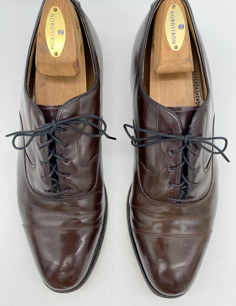 Johnston & Murphy Cap Toe Oxford Shoe Size 10.5 D Cordovan  display picture 1