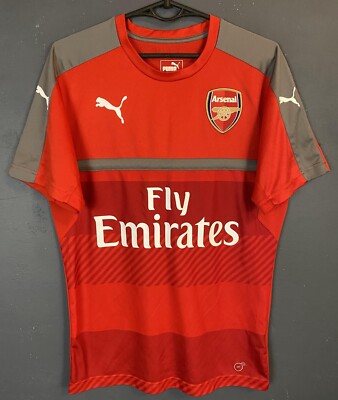 MEN'S FC ARSENAL 2015/2016 TRAINING FOOTBALL SOCCER SHIRT JERSEY MAILLOT SIZE S