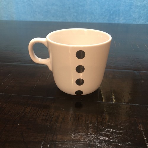 Black Polka Dot IKEA Coffee Mug Tea Cup - Picture 2 of 4