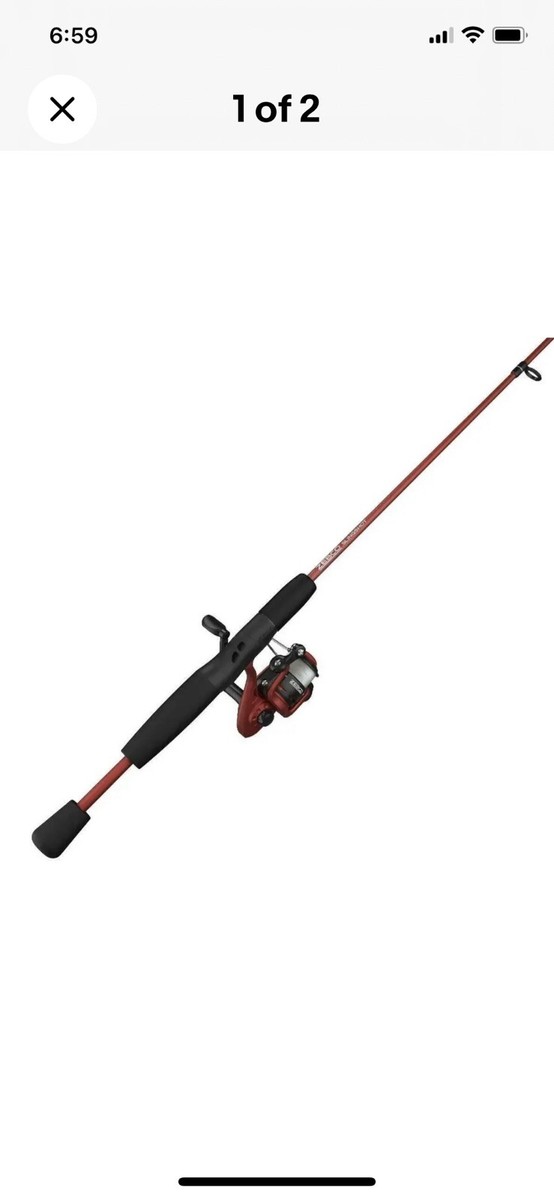 Lot of 2 Zebco Slingshot Spinning Reel and Fishing Rod Combo
