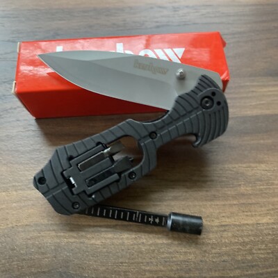 Kershaw Select Fire Linerlock Black Folding Knife w/ Fold Out Bit Driver 1920