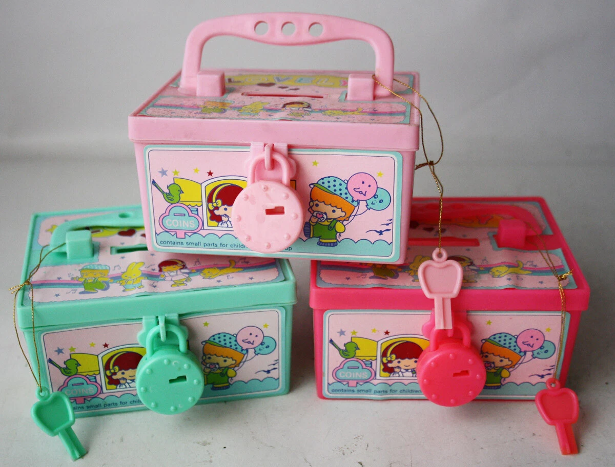 1X VINTAGE 80 S HONEY LITTLE TWIN STARS PLASTIC COIN BANK MONEY