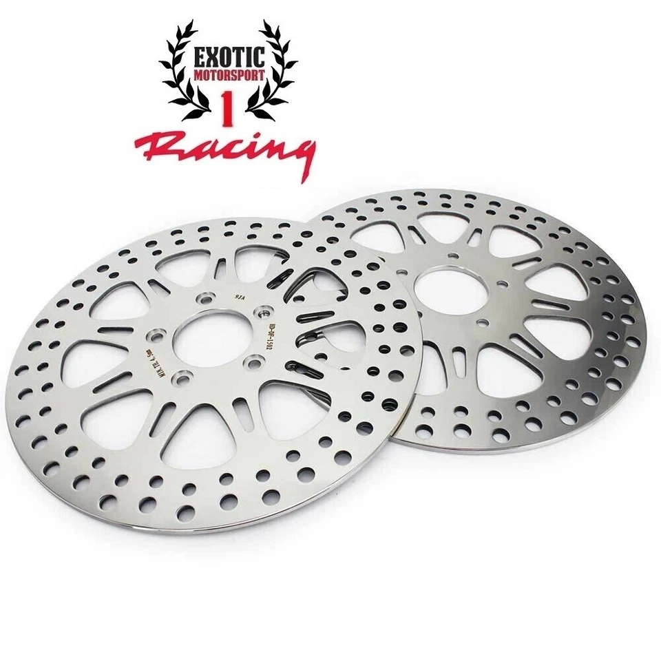 Rotores de freno delanteros polacos Harley 11,5 pastillas de freno Roadking Streetglide 2000-07 Foto 4 de 4