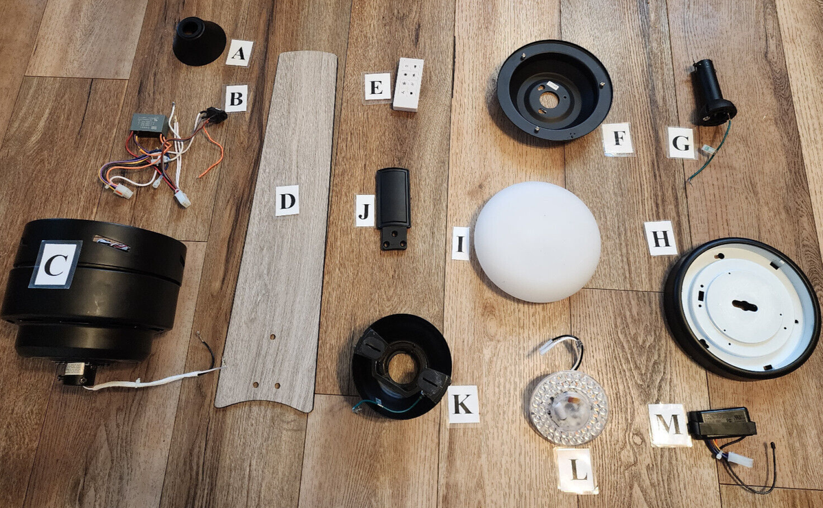 Replacement parts for Harbor Breeze 1060138 Flanagan II 52-in