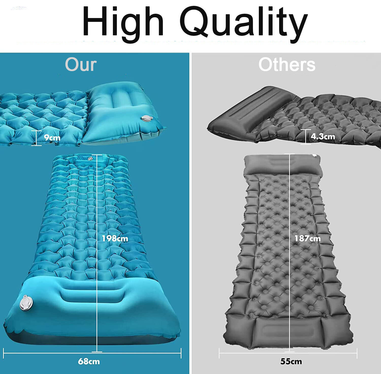 Self Inflating Camping Mattress Pad Hiking Sleeping Tent Mat Air Bed