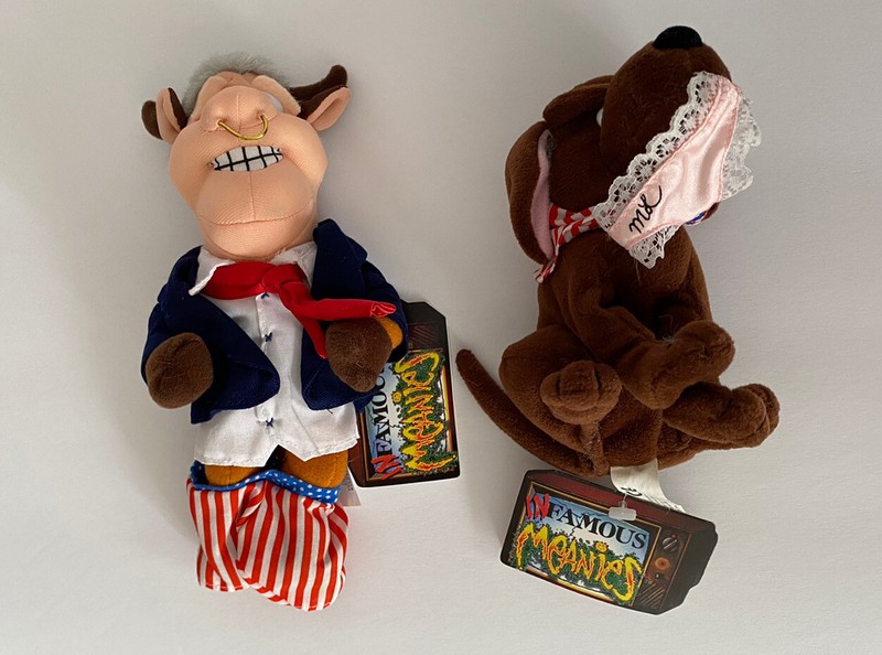 Bull Bill Clinton & Buddy The Dog INFAMOUS MEANIES plush set