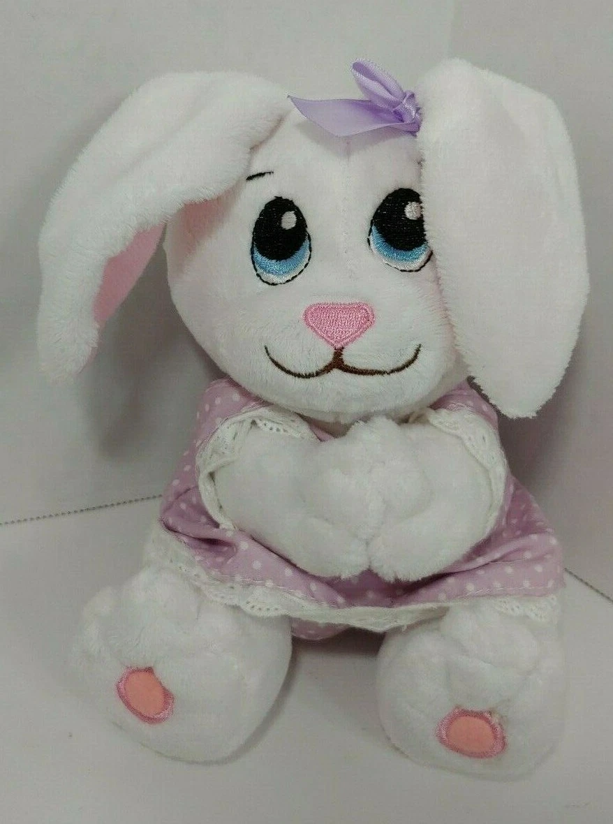 Nuby talking Prayer pal bunny rabbit praying plush purple outfit
